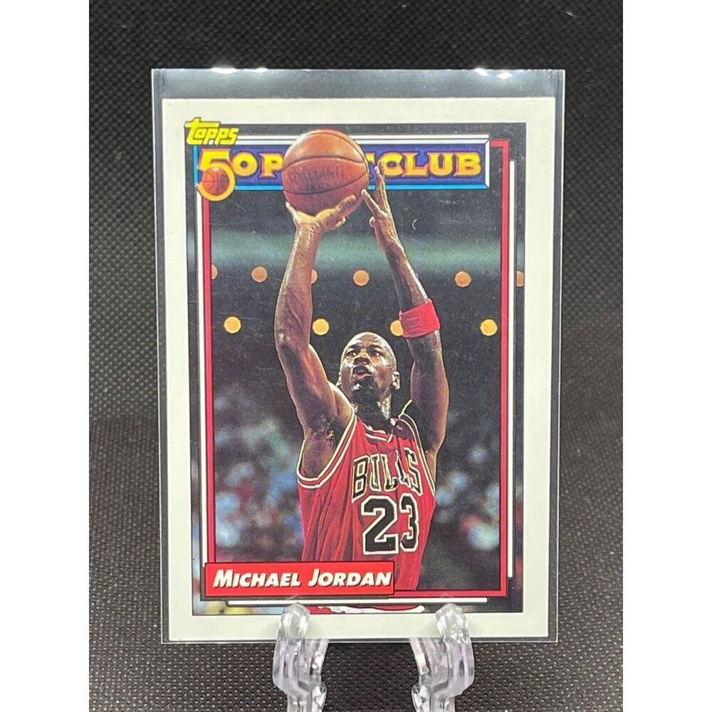 Michael Jordan card 1992-93 Topps #205 50 Point Club